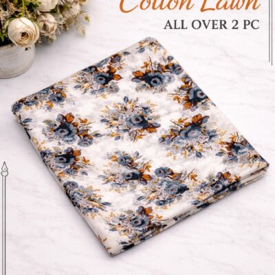 Women’s Soft Floral Cotton Lawn – Ivory Bloom